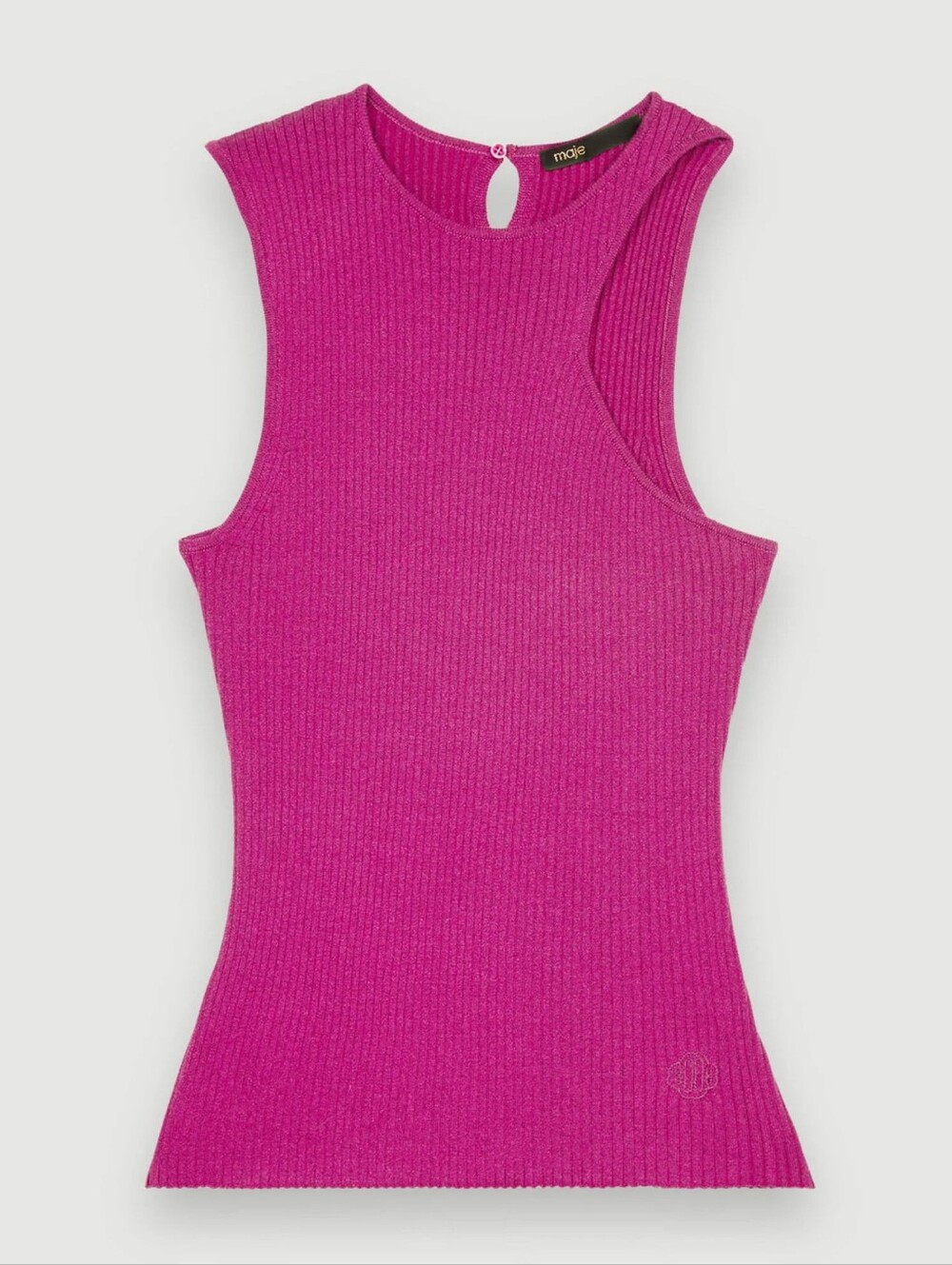Maje Asymmetrical Knitted Tank Top